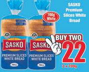 Sasko Premium Slices White Bread-For 2 x 700g
