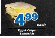 Egg & Chips Sandwich-Each
