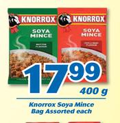 Knorrox Soya Mince Bag-400g Each
