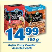 Rajah Curry Powder-100g Each