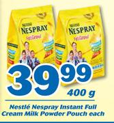 Nestle Nespray Instant Full Cream Milk Powder Pouch-400g Each
