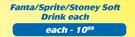Fanta/Sprite/Stoney Soft Drink-1.5Ltr Each