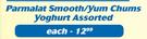 Parmalat Smooth/Yum Chums Yoghurt Assorted-6 x 100g Each