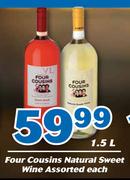 Four Cousins Natural Sweet Wine Assorted-1.5Ltr Each