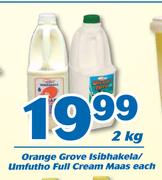 Orange Grove Isibhakela/Umfutho Full Cream Maas-2Kg Each