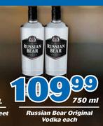Russian Beer Original Vodka-750ml Each