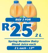Spring Meadow Dairy Blend Juice-2 x 2Ltr