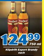 Klipdrift Export Brandy-750ml Each
