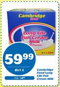 Cambridge Food Long Life Full Cream Milk-1Ltr