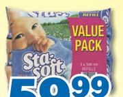 Sta Soft Fabric Softener Refill Pouch Value Pack Assorted-500ml Each