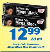 Black Chick Permanent Mega Black Hair Colour-28ml Each