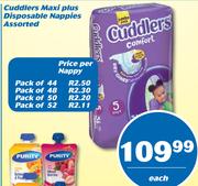 Cuddlers Maxi Plus Disposable Nappies Assorted-Each