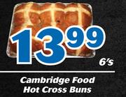 Cambridge Food Hot Cross Buns-6's 