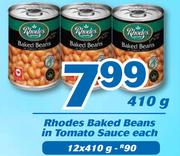 Rhodes Baked Beans in Tomato Sauce-12x410g 