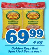 Golden Keys Red Speckled Beans-4Kg Each 