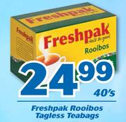Freshpak Rooibos Tagless Teabags-40's 