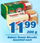 Bakers Tennis Biscuits Assorted-200g Each 