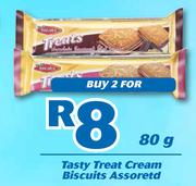 Tasty Treat Cream Biscuits Assoretd-80g Each