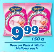 Beacon Pink & White Mallows-150g Each 