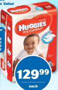Huggies Dry Comfort Disposable Nappies Value Pack Assorted-Each
