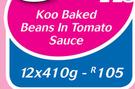 Koo Baked Beans In Tomato Sauce-12x410g