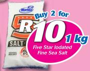 Five Star Iodated Fine Sea Salt-2x1kg