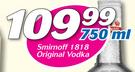 Smirnoff 1818 Original Vodka-750ml