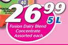 Fusion Dairy Blend Concentrate-5Ltr Each