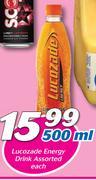 Lucozade Energy Drink-500ml Each
