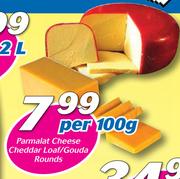 Parmalat Cheese Cheddar Loaf/Gouda Rounds-Per 100g