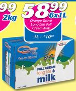 Orange Grove Long Life Full Cream Milk-6x1Ltr