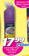 Cambridge Food Thick Bleach-750ml Each