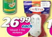 Valupak 3 Way Multiplug-Each