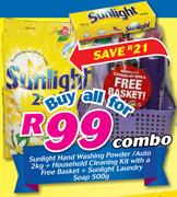 Sunlight Handwashing Powder/Auto-2kg Combo