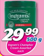Ingram’s Camphor Cream-500g Each