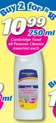 Cambridge Food All Purpose Cleaner-750ml Each