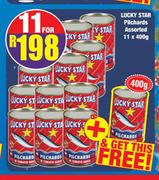 Lucky Star Pilchards Assorted 11 x 400g + Free Lucky Star Pilchards 400g