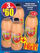 Orange Grove Tango Dairy Fruit Mix Assorted 3 x 1.5Ltr + Free Orange Grove Tango Dairy Fruit Mix 1.5