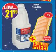 Boxer Fresh Milk 2Ltr + Free Roll's 6's