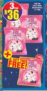 Yum Fun Pink & White Marsmallows 3 x 130g + Free Yum Fun Pink & White Marsmallows 130g