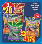 Pengo Sour Fizzy's Assorted 3 x 75g + Free Pengo Sour Fizzy's 75g