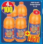 Fruit Blast Orange Squash 4 x 2Ltr + Free Fruit Blast Orange Squash 2Ltr
