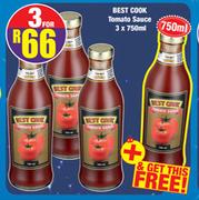 Best Cook Tomato Sauce 3 x 750ml With Free Best Cook Tomato Sauce 750ml
