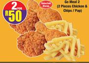 Go Meal 2 (2 Piece Chicken & Chips/Pap)-For 2