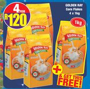 Golden Ray Corn Flakes 4 x 1kg With Free Golden Ray Corn Flakes 1kg