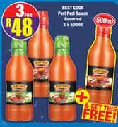Best Cook Peri Peri Sauce 3 x 500ml With Free Best Cook Peri Peri Sauce 500ml