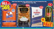 Nyala Super Maize Meal 25Kg,Golden Delight Long Grain Parboiled Rice 25Kg & Huletts Brown Sugar 10Kg