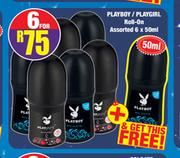 Playboy/Playgirl Roll On Assorted-6 x 50ml