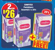 Comfitex Pantyliners Assorted-2 x 20's
