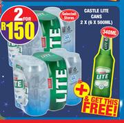 Castle Lite Cans-2 x 6 x 500ml